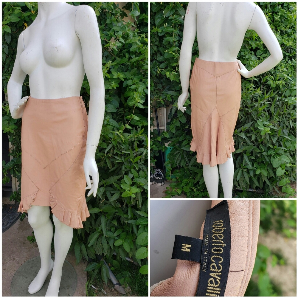 ROBERT CAVALLI SUPER SOFT LEATHER SKIRT